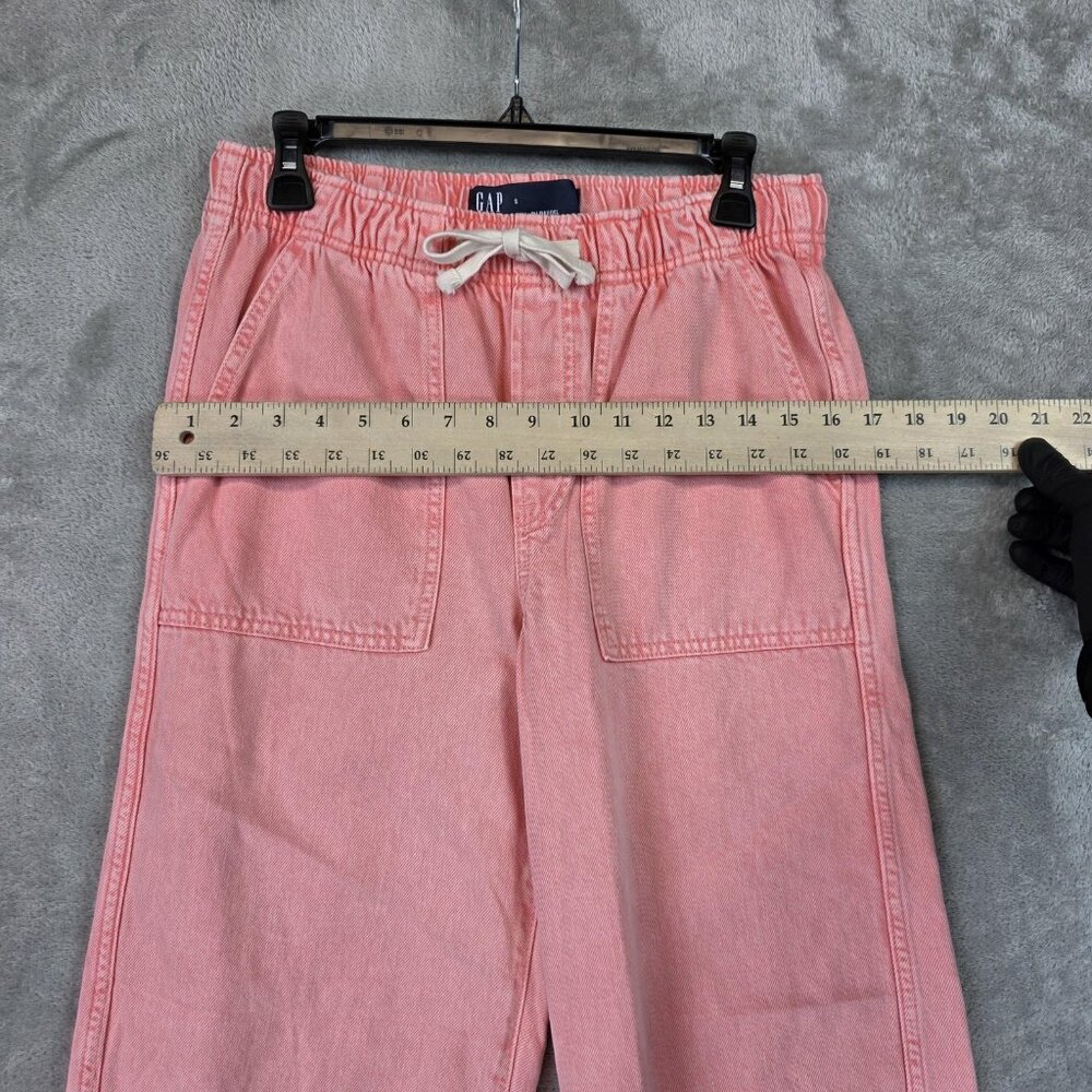 Gap pink drawstring waist, pull-on barrel pants. size S - Picture 10 of 12